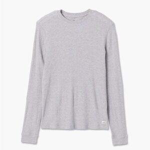 Vuori Light Gray Men’s Long Sleeve Waffle Crew Sz M